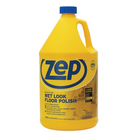 ZEP Wet Look Floor Polish, 1 gal, PK4 ZUWLFF128